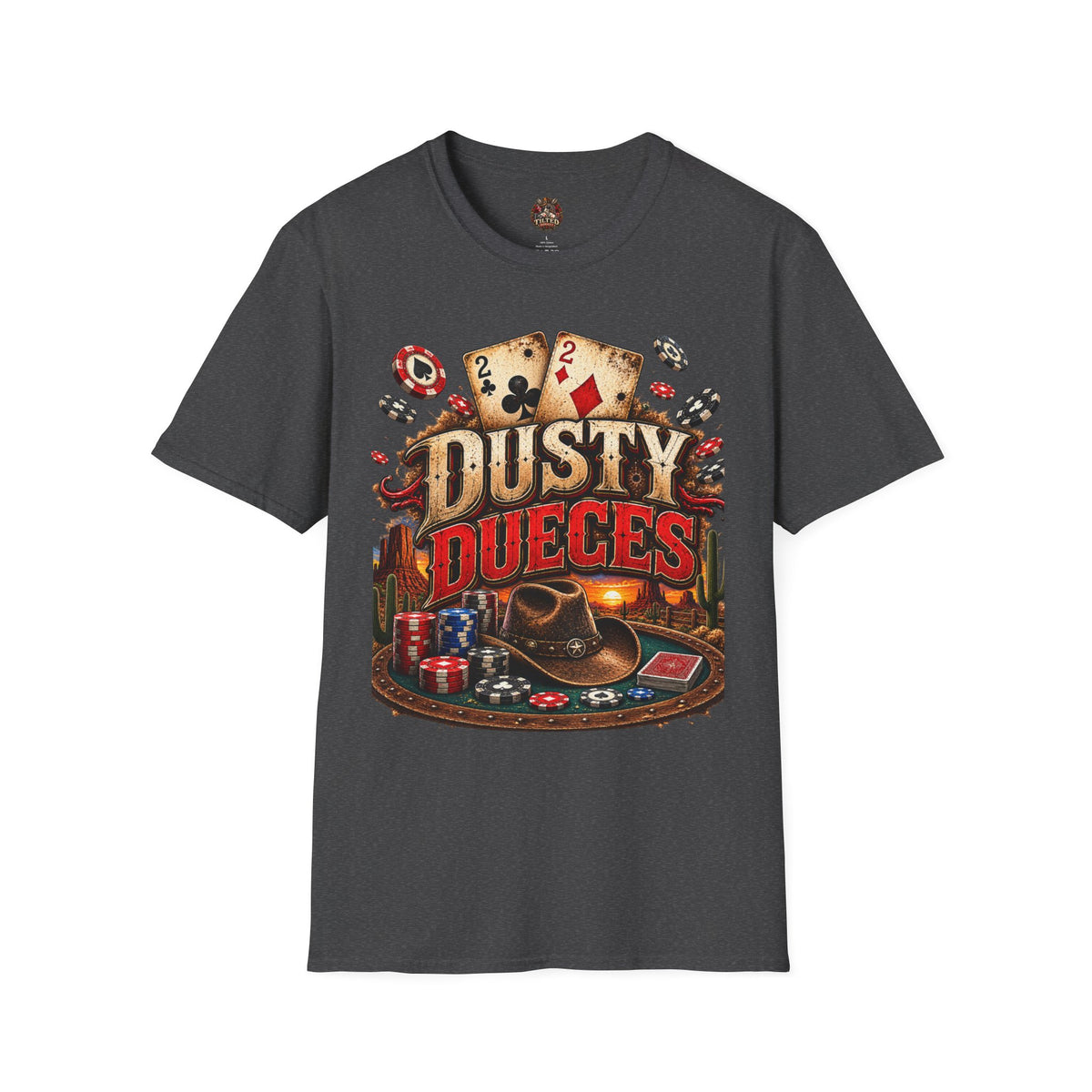 Dusty Deuces Vintage Poker T‑Shirt