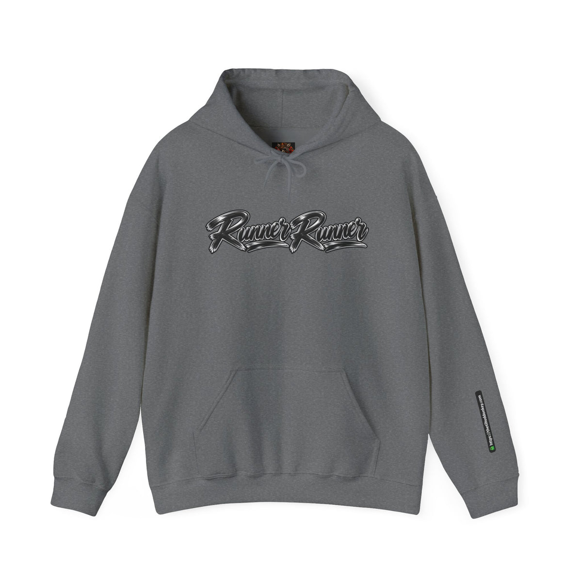 Poker-Inspired Streetwear Lace-up Graphic Hoodie