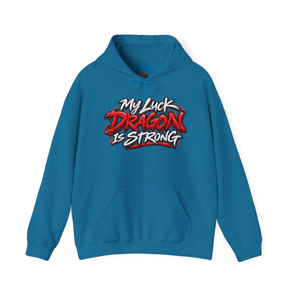 Dragon  Strength Hoodie — "My Luck Dragon Is Strong" Graphic POKER Pullover