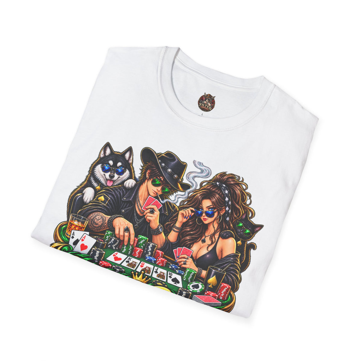 Poker Night Graphic T‑Shirt — "Check Raise Every Street"