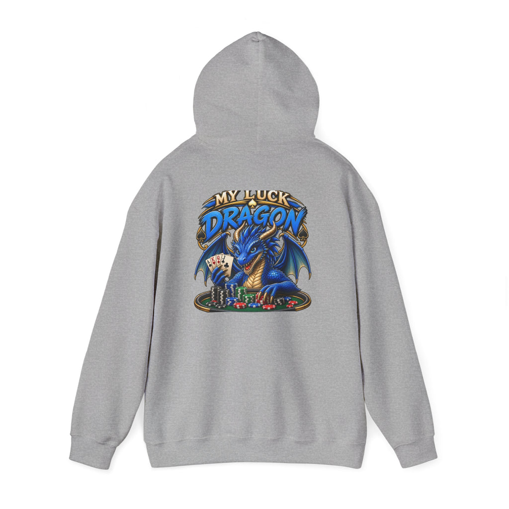 Dragon Poker Graphic Hoodie — “My luck dragon is strong”
