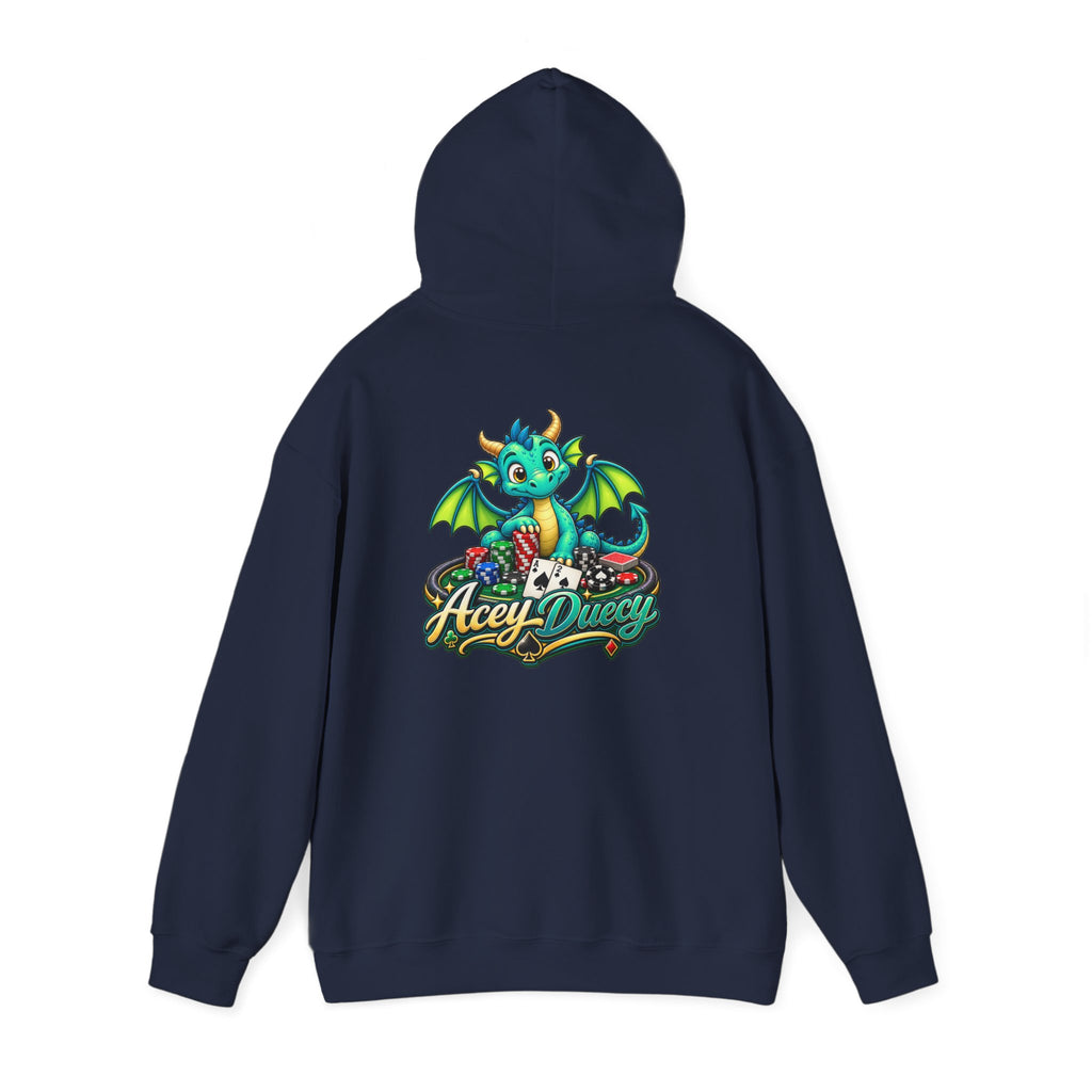 “Acey Duecy” Graphic Green Dragon Poker Pullover