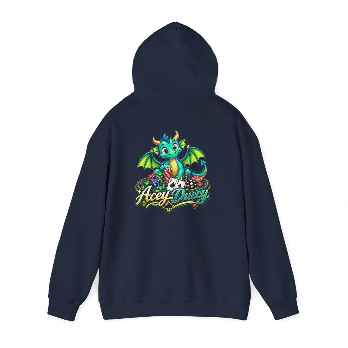 “Acey Duecy” Graphic Green Dragon Poker Pullover