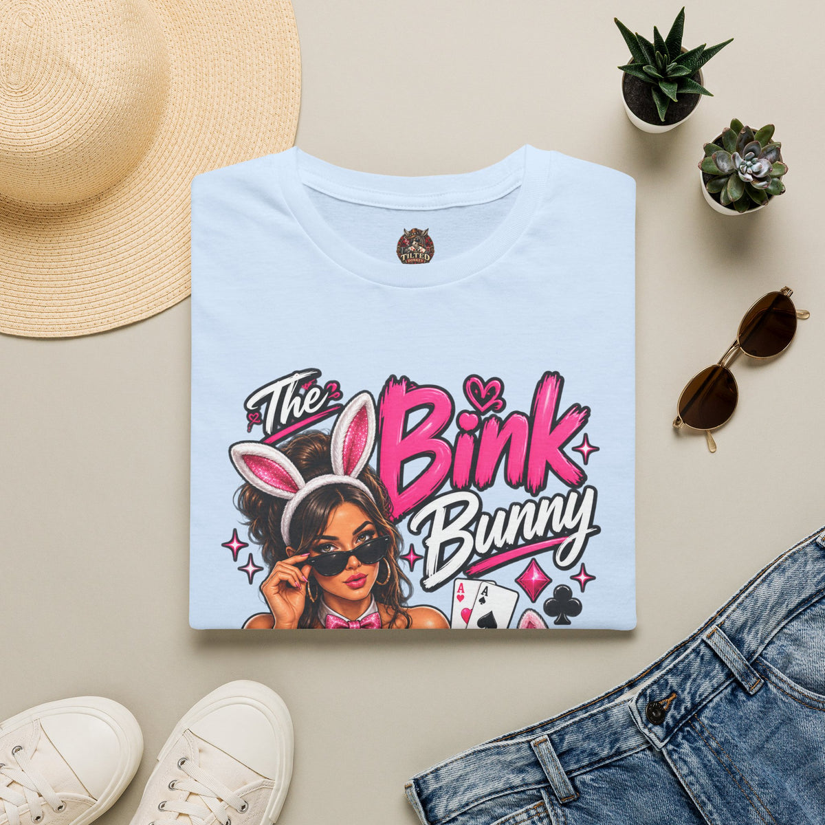 Bink Bunny — Retro Poker Graphic Tee