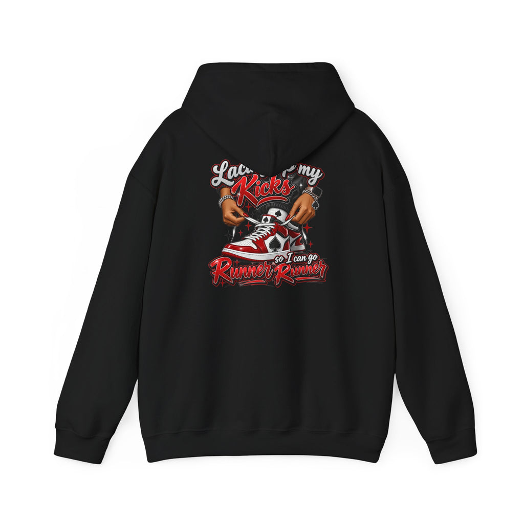 Runner Runner Racing Hoodie - "Lady Kicks" Sneaker & Skull Streetwear Hoodie