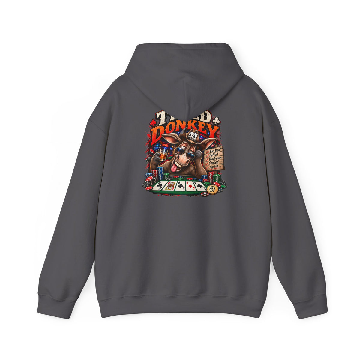 The Tilted Donkey Hoodie – Vintage Poker Donkey Graphic Pullover