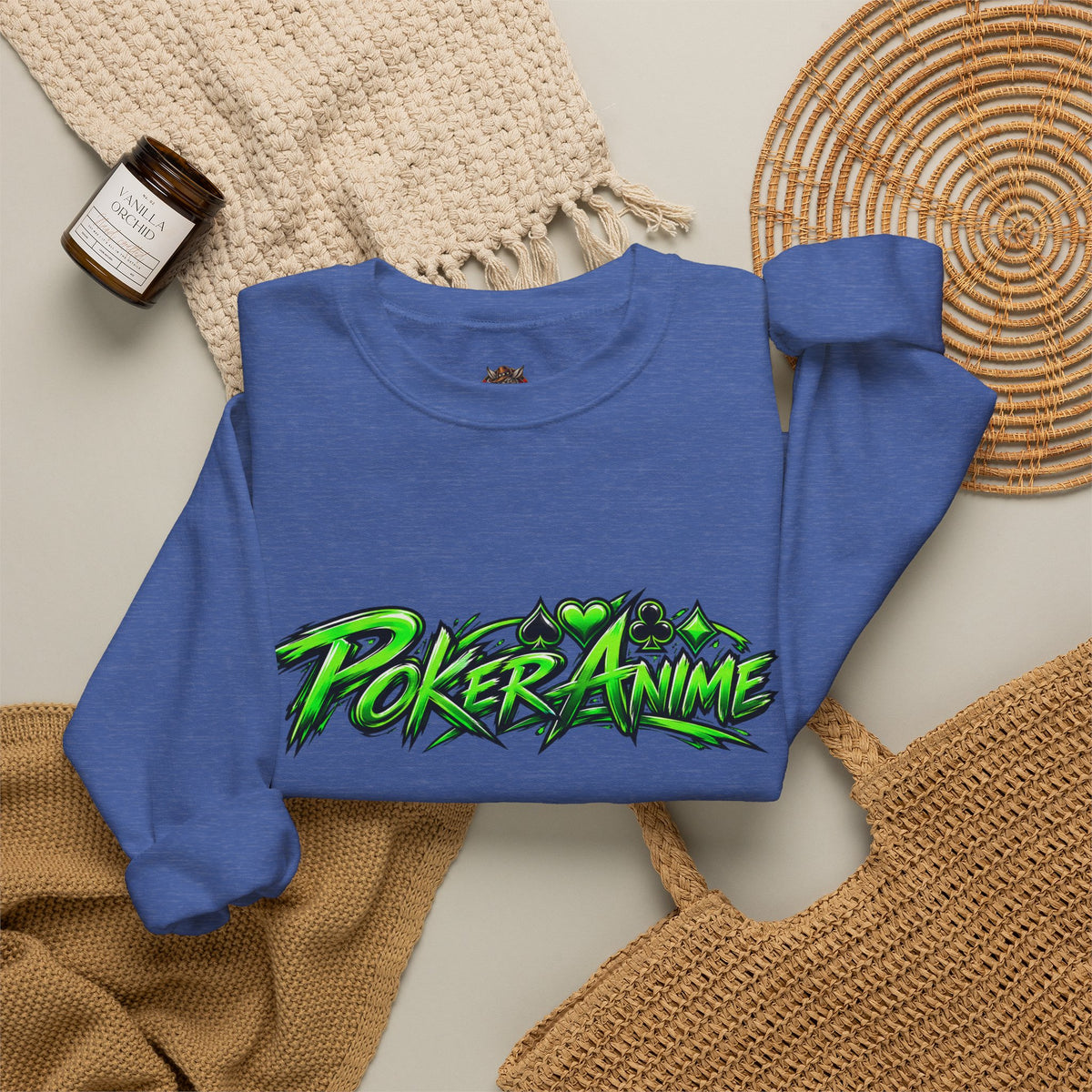 Poker Anime Check Raise Crewneck Sweatshirt