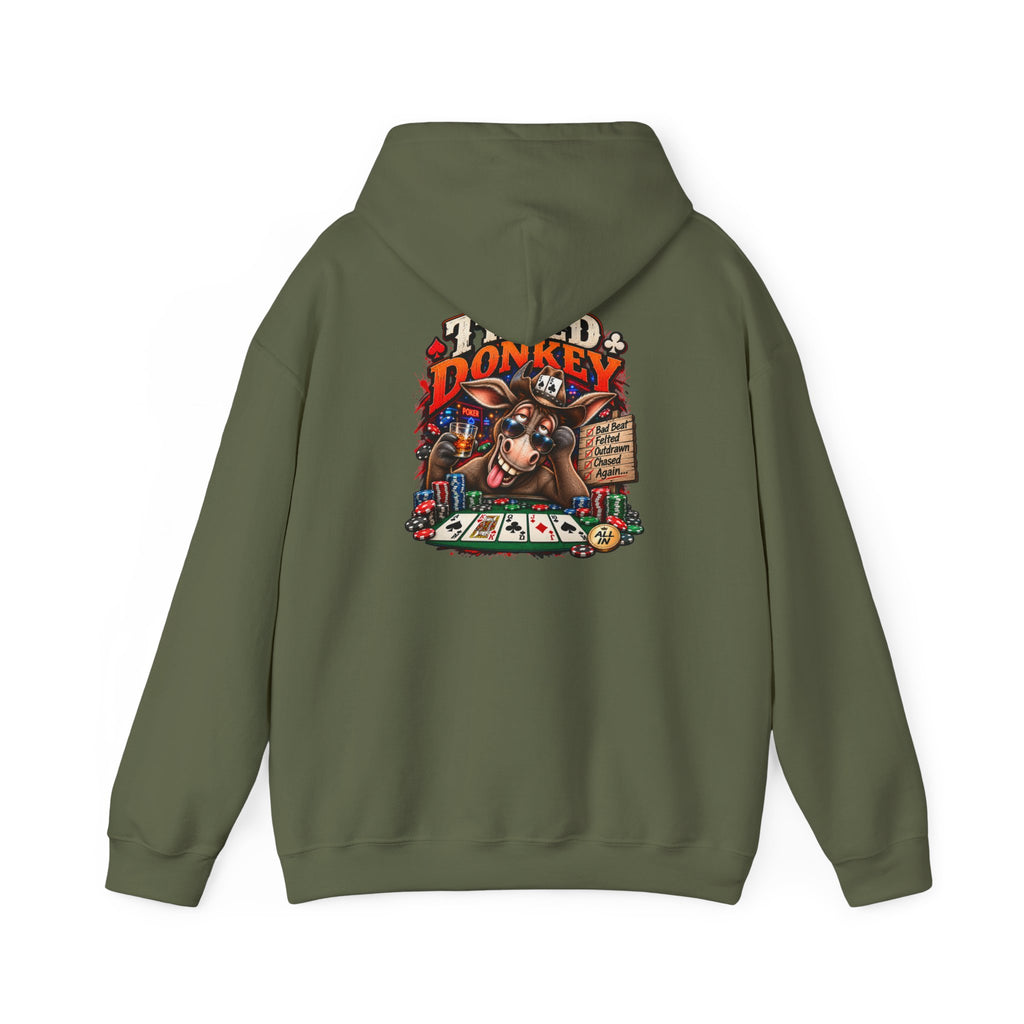The Titled Donkey Hoodie — Retro Poker Graphic Pullover