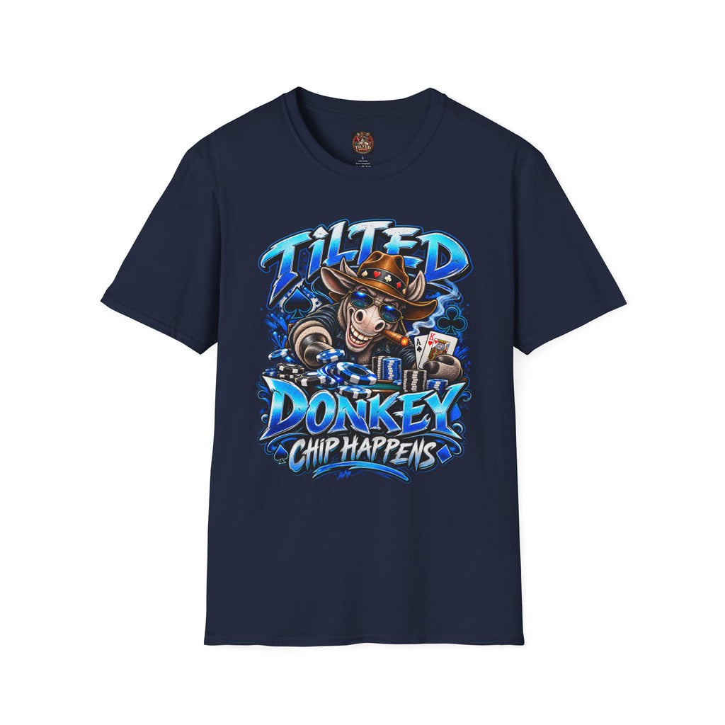 Tilted Donkey Chip Happens Graphic T-Shirt