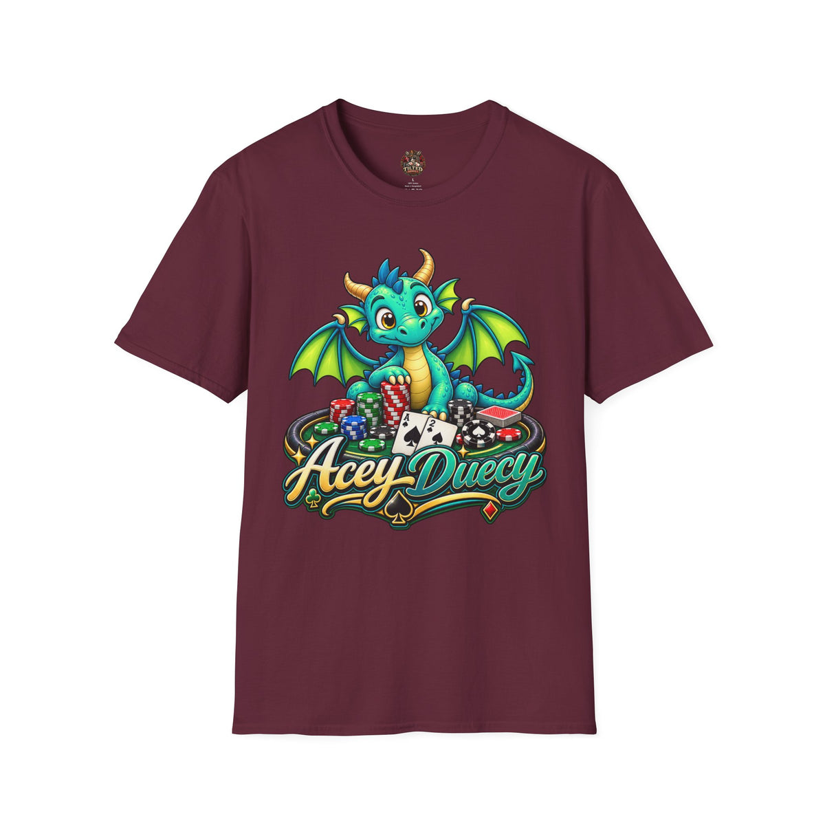 Acey Duecy Dragon T-Shirt – Cute Card Graphic Tee