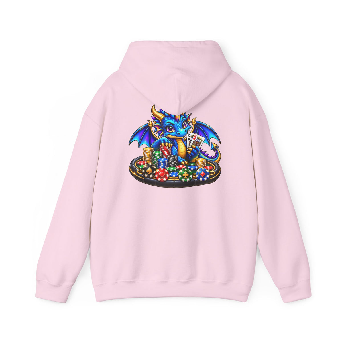 My Lucky Dragon Hoodie — Cute Blue Dragon Poker Graphic