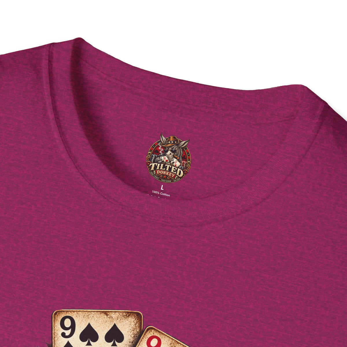 1990s Retro Graphic T-Shirt — Vintage Cards, Roses & Cowboy Boots Design