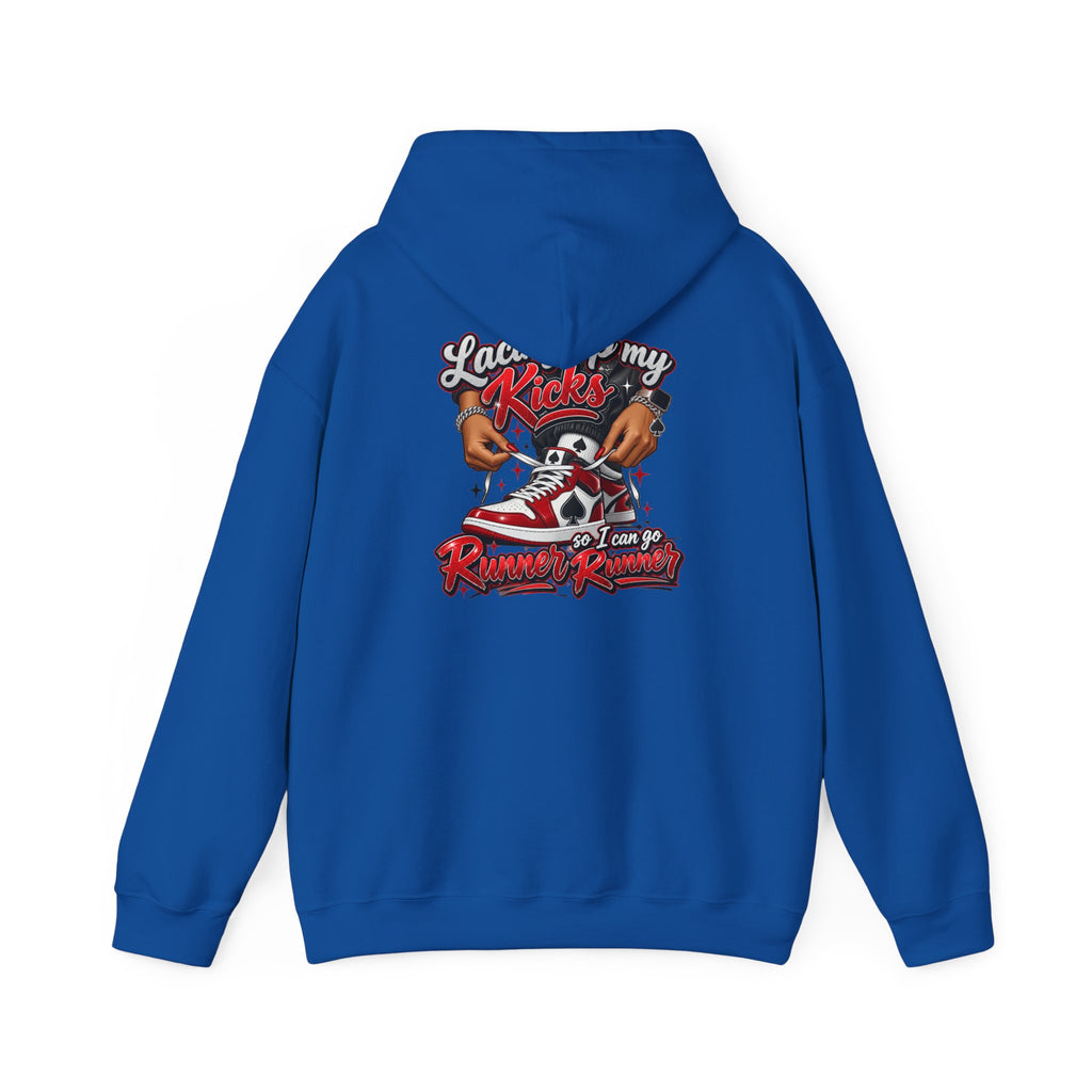 Runner Runner Racing Hoodie - "Lady Kicks" Sneaker & Skull Streetwear Hoodie