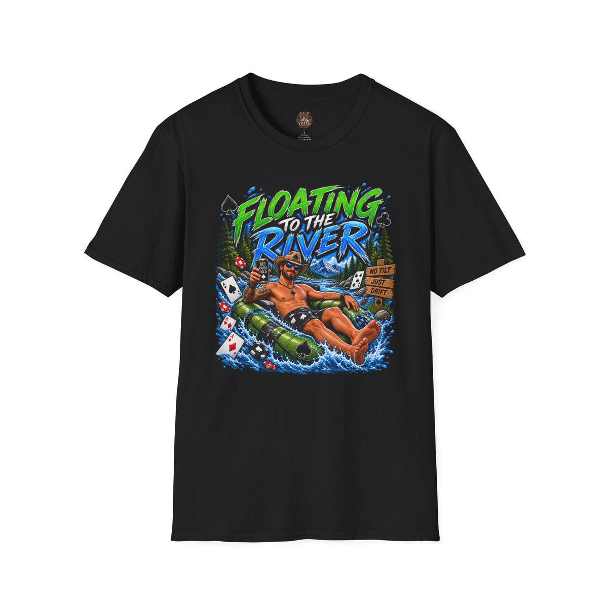"Floating to the River" Poker Graphic Tee