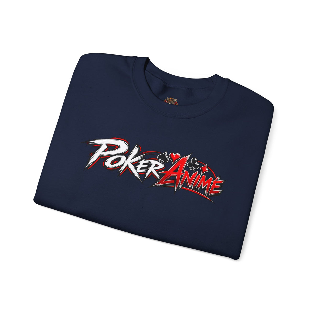Poker Anime Crewneck Sweatshirt — "Play the Player, Not Your Cards" Graphic