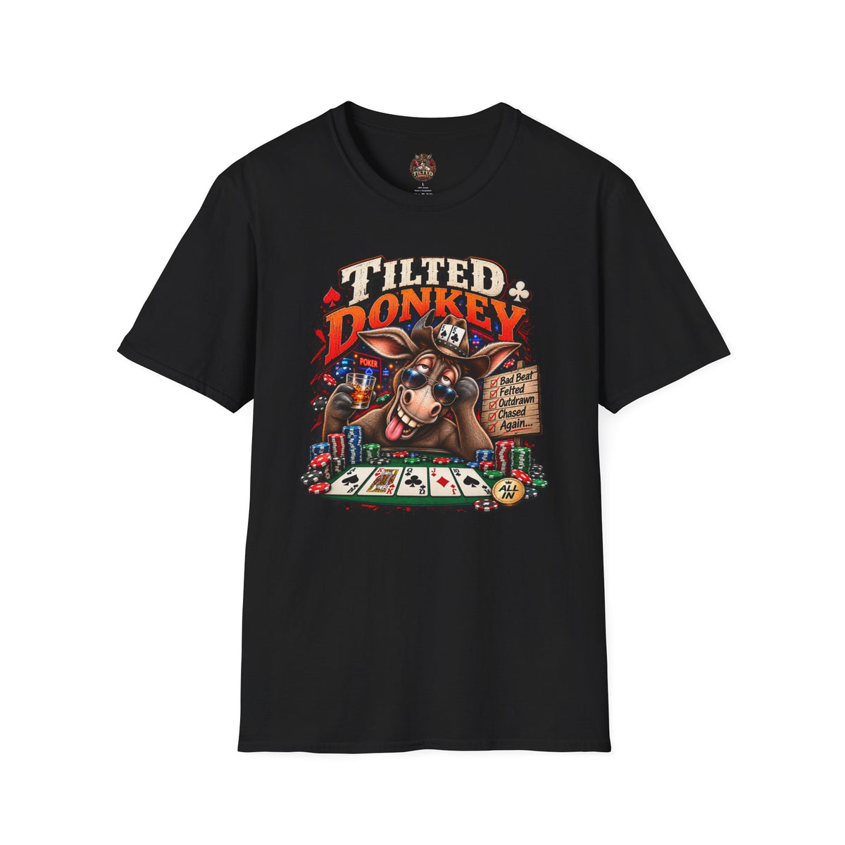 Tilted Donkey Brand Poker T-Shirt