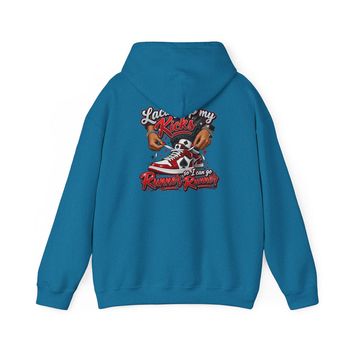Runner Runner Racing Hoodie - "Lady Kicks" Sneaker & Skull Streetwear Hoodie