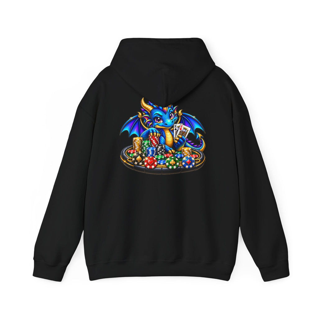 My Lucky Dragon Hoodie — Cute Blue Dragon Poker Graphic