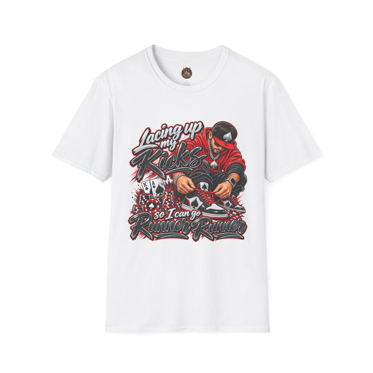 Lacing Up My Kicks Graphic T-Shirt — Sneakerhead/Poker Style Tee