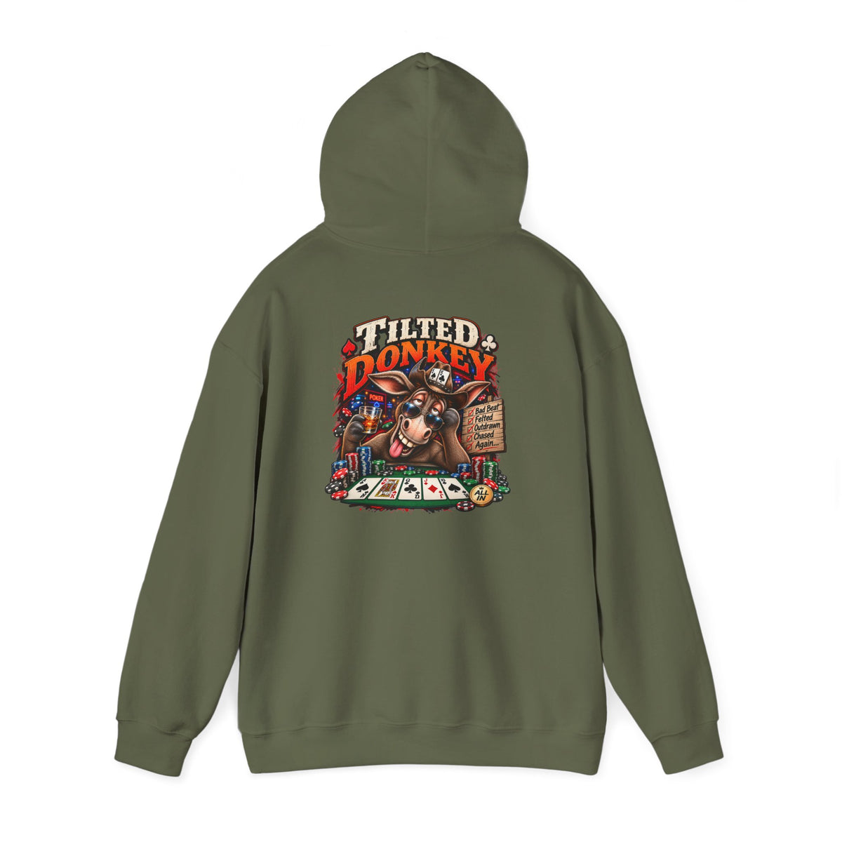 The Titled Donkey Hoodie — Retro Poker Graphic Pullover