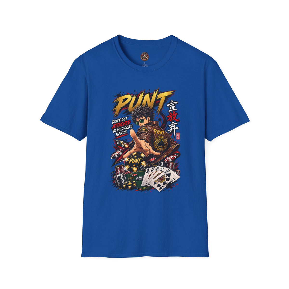 Poker Punt Anime Graphic Tee