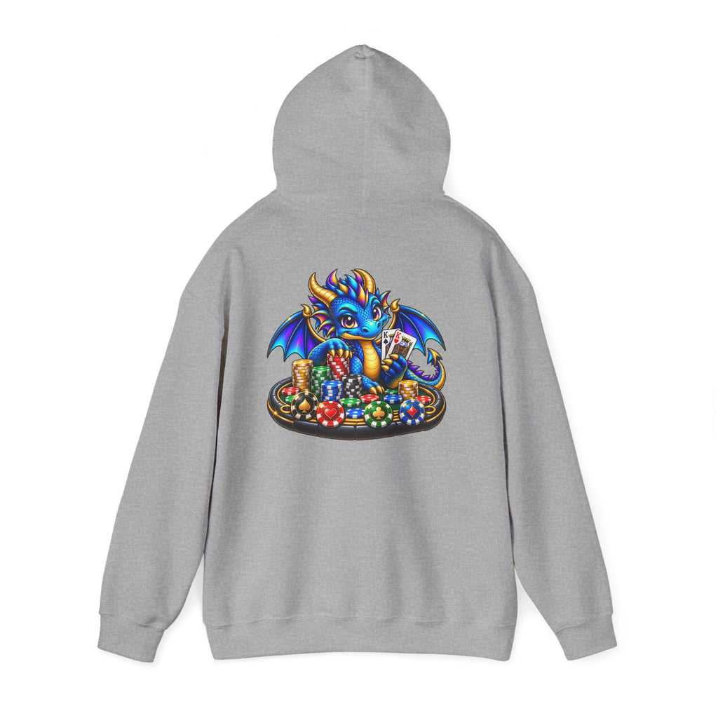 My Lucky Dragon Hoodie — Cute Blue Dragon Poker Graphic