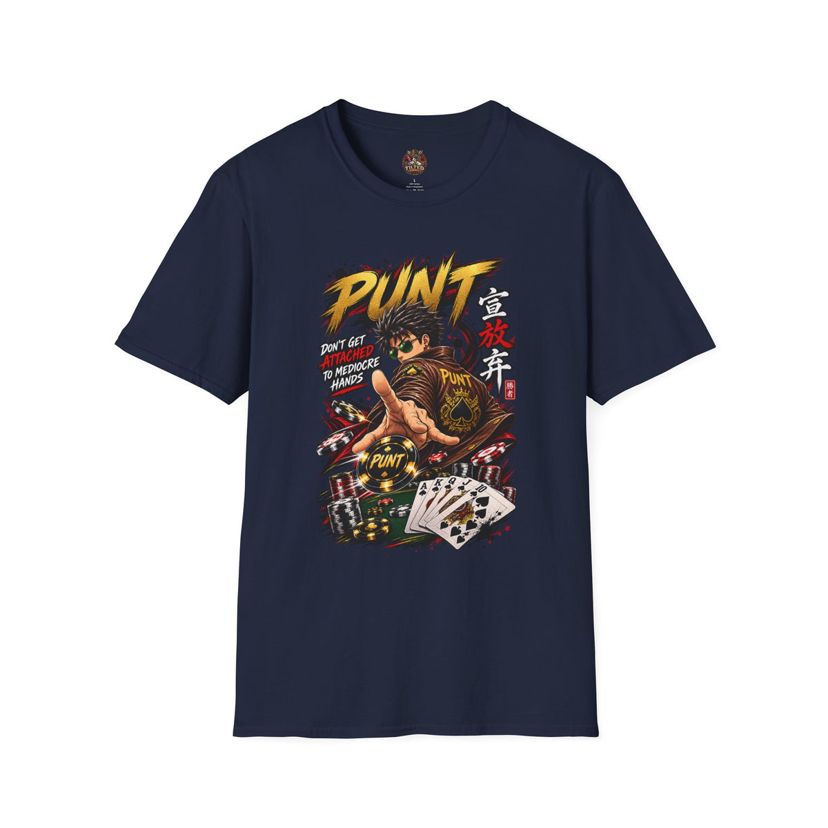 Poker Punt Anime Graphic Tee