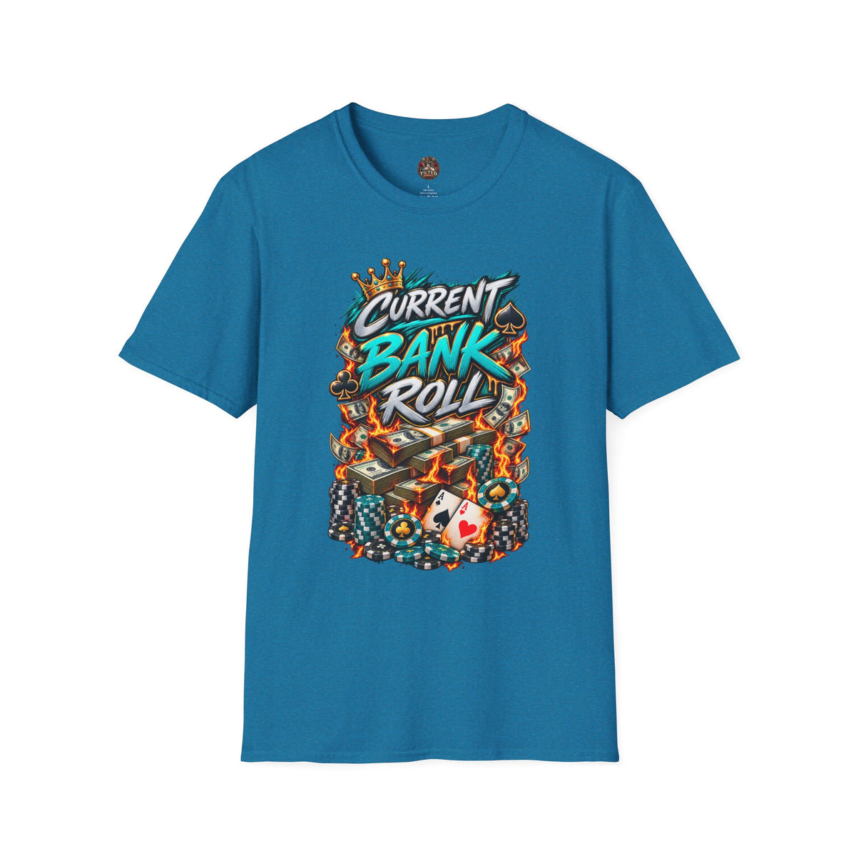 Bank Roll Graphic Poker T‑Shirt