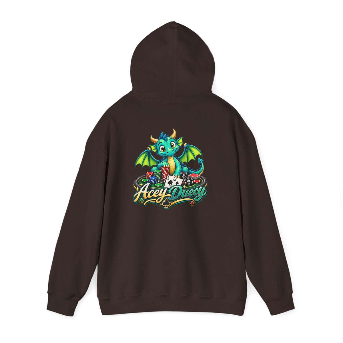 “Acey Duecy” Graphic Green Dragon Poker Pullover