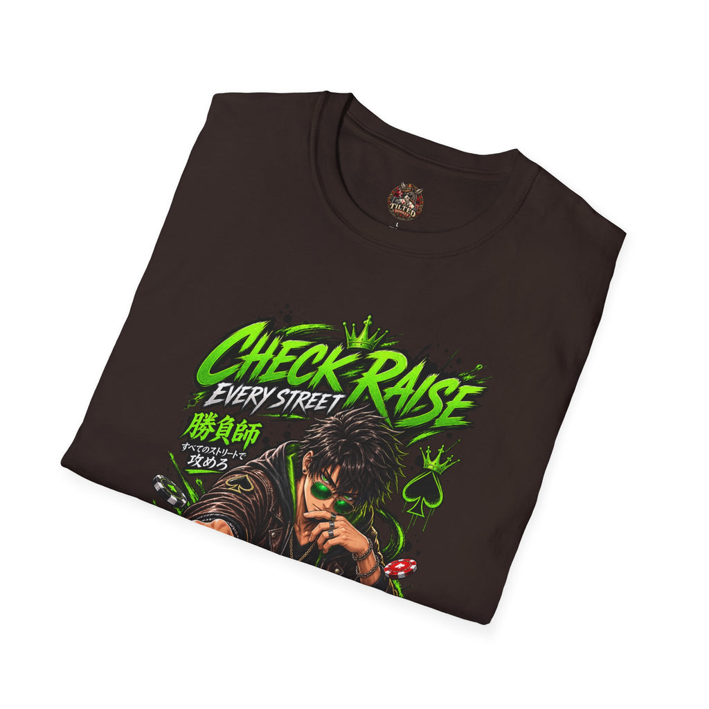 Anime Check Raise Poker Player T-Shirt