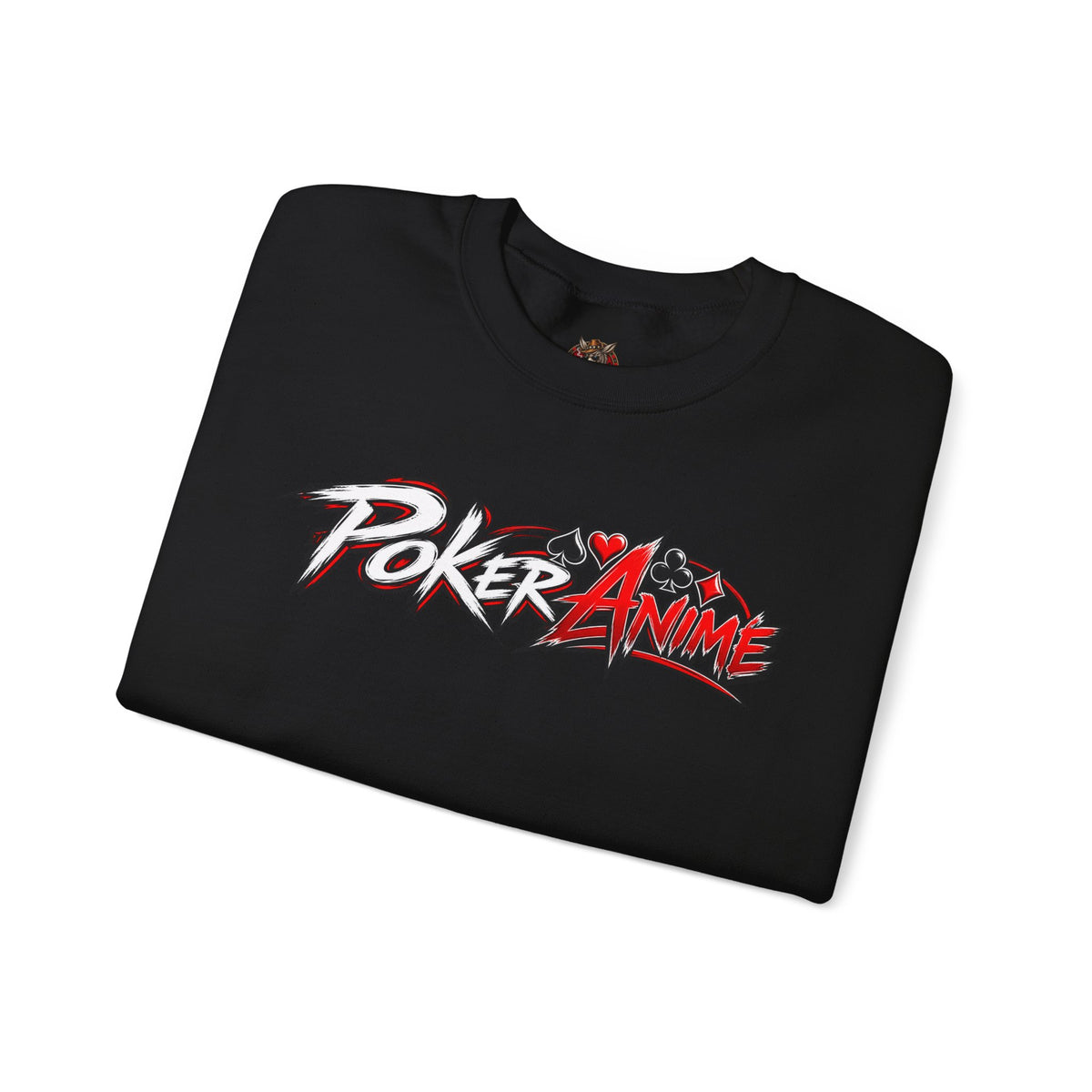 Poker Anime Crewneck Sweatshirt — "Play the Player, Not Your Cards" Graphic
