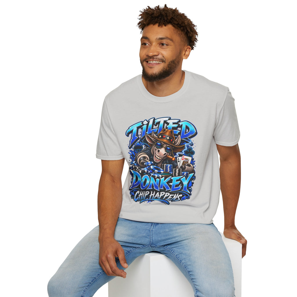 Tilted Donkey Chip Happens Graphic T-Shirt