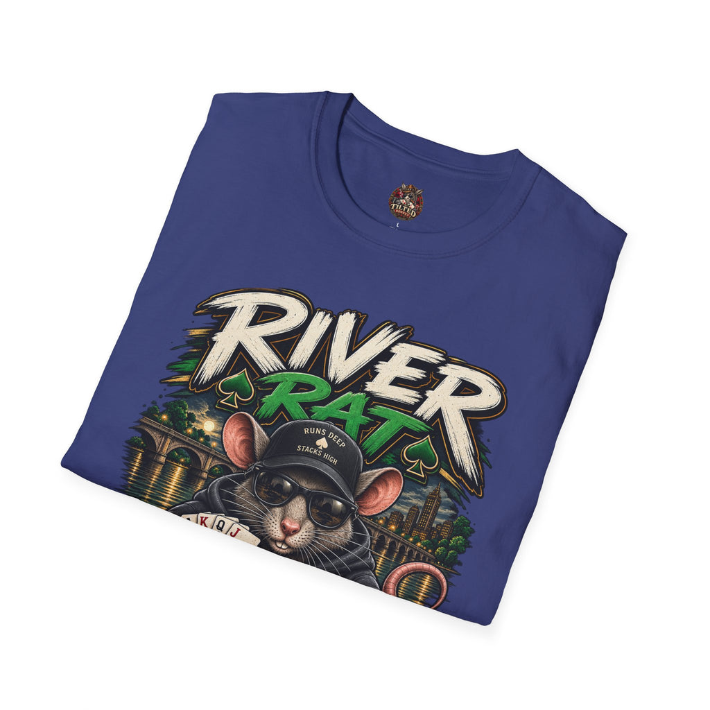River Rat T-Shirt — 'River Rat' Graphic Tee with Playing Cards (Read It. Feel It. Take It.)